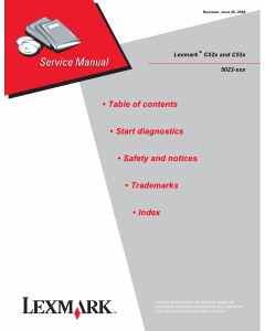 Lexmark C C52X C53X 5022 Service Manual