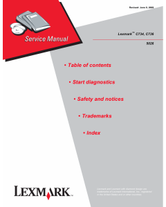 Lexmark C C734n C734dn C734dnw C736n C736dn CS736dn 5026 Service Manual