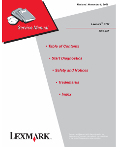 Lexmark C C752 5060 Service Manual