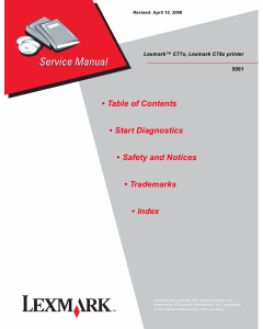 Lexmark C C77x C78x 5061 Service Manual