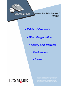 Lexmark ColorJetprinter 3000 4095 Service Manual