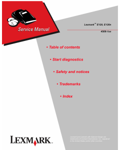 Lexmark E E120 E120n 4506 Service Manual