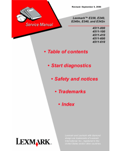 Lexmark E E238 E240 E240n E340 E342n 4511 Service Manual