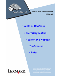 Lexmark Forms 24XX Service Manual