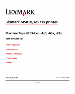 Lexmark MS M5150 MS710 MS711 MS810 MS811 MS812 4063 Service Manual
