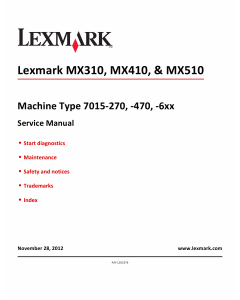 Lexmark MX MX310 MX410 MX510 7015 Service Manual