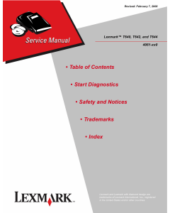 Lexmark T T640 T640n T642 T642n T644 T644n 4061 Service Manual