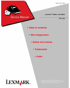 Lexmark X X203n X204n 7011 Service Manual