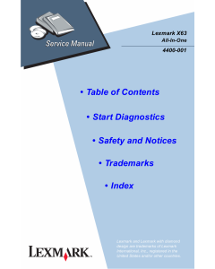 Lexmark X X63 4400 Service Manual