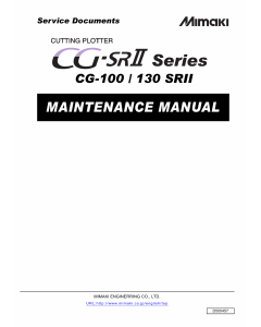 MIMAKI CG SRII 100 130 MAINTENANCE Service Manual