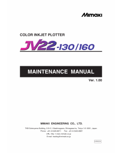 MIMAKI JV22 130 160 MAINTENANCE Service Manual