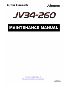 MIMAKI JV34 260 MAINTENANCE Service Manual