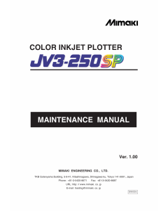 MIMAKI JV3 250SP MAINTENANCE Service Manual