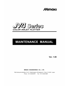 MIMAKI JV4 130 160 180 MAINTENANCE Service Manual