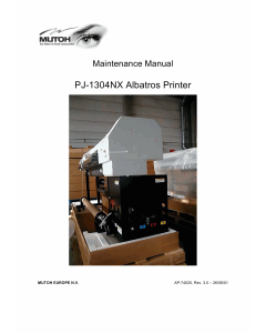 MUTOH PJ 1304NX MAINTENANCE Service Manual