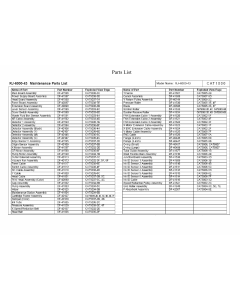 MUTOH RJ 6000 43 54 62 Parts List Manual