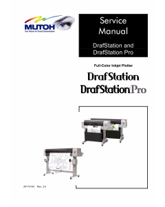 MUTOH RJ 900C RJ901C DrafStation DrafStationPro Service Manual