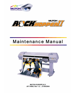 MUTOH RockHopper II Service Manual