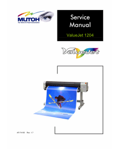 MUTOH ValueJet VJ 1204 Service and Parts Manual