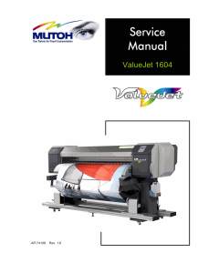 MUTOH ValueJet VJ 1604 Service Manual