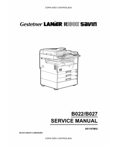 RICOH Aficio 1022 1027 B022 B027 Service Manual