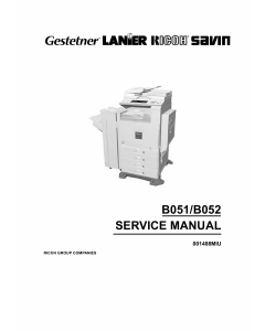 RICOH Aficio 1224C 1232C B051 B052 Parts Service Manual