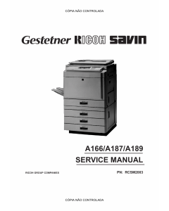 RICOH Aficio 2003 2103 2203 A166 A187 A189 Service Manual