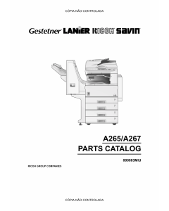 RICOH Aficio 220 270 A265 A267 Parts Catalogl