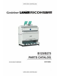 RICOH Aficio 240W B125 B275 Parts Catalog