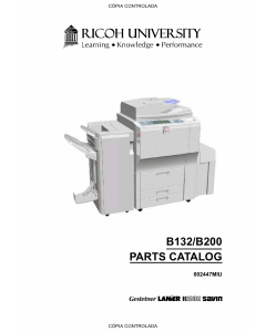 RICOH Aficio 3260C 5560 B132 B181 B200 Parts Catalog