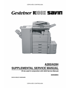 RICOH Aficio 350e 450e A283 A284 Service Manual