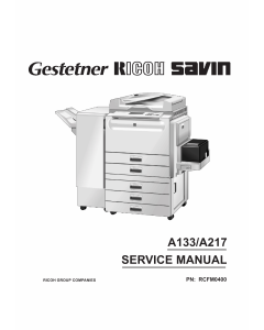 RICOH Aficio 400 500 A133-A217 Parts Service Manual