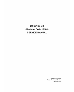 RICOH Aficio 480W B188 Service Manual