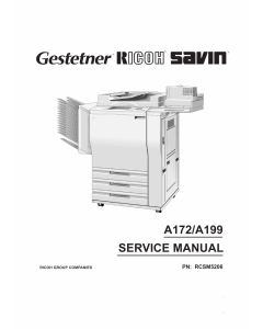 RICOH Aficio 5106 5206 A199 A172 Parts Service Manual