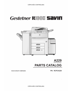 RICOH Aficio 550 650 A229 Parts Catalog