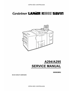 RICOH Aficio 850 1050 1085 1105 A294 295 Service Manual