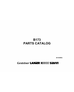 RICOH Aficio AC104 B173 Parts Catalog