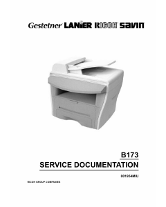 RICOH Aficio AC104 B173 Service Manual