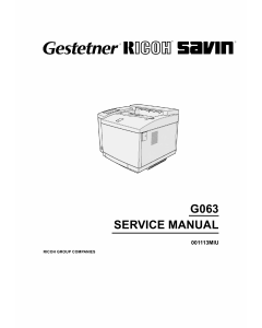 RICOH Aficio AP-206 G063 Parts Service Manual