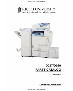 RICOH Aficio C4000 C5000 D027 D029 Parts Catalog