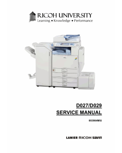 RICOH Aficio C4000 C5000 D027 D029 Service Manual