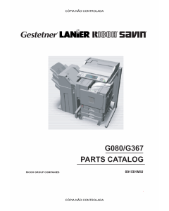 RICOH Aficio CL-7000 7000CMF G080 G367 Parts Catalog