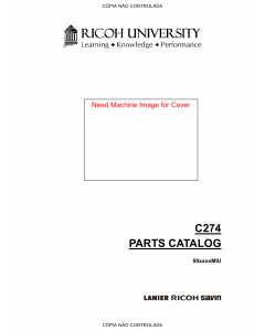 RICOH Aficio DX-2330 2430 C274 Parts Catalog