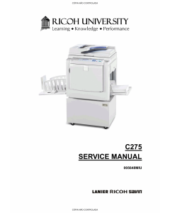RICOH Aficio DX-3343 3443 C275 Service Manual