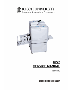 RICOH Aficio DX4545 C272 Service Manual