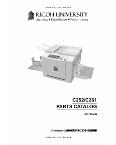 RICOH Aficio JP-730 735 C252 C261 Parts Catalog