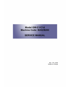 RICOH Aficio MP-1610L MP1610LD B282 B283 Service Manual