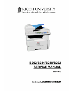 RICOH Aficio MP-161 161F 161SPF B262 B284 B288 B292 Service Manual