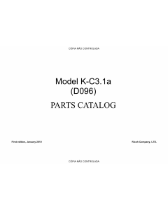 RICOH Aficio MP-1900 D096 Parts Catalog