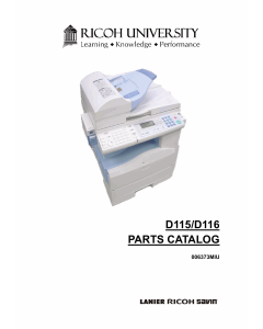 RICOH Aficio MP-201F 201SPF D115 D116 Parts Catalog